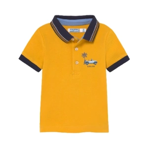MAYORAL chlapecká polokošile s límečkem, žlutá/modrá - 86 cm