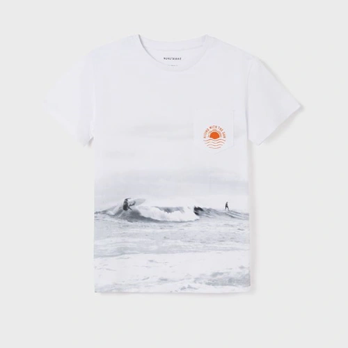 MAYORAL chlapecké tričko KR vlny bílá
