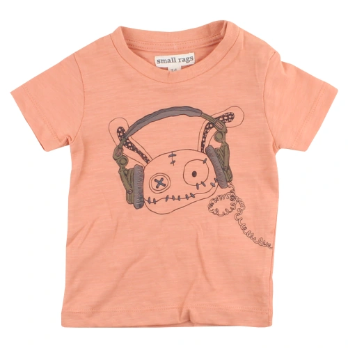 SMALL RAGS chlapecké tričko s potiskem - oranžové - 80 cm