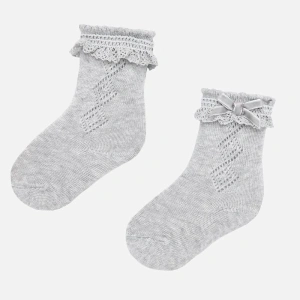 MAYORAL dětské vyšívané ponožky šedé - EU16-17 - 3 měs.