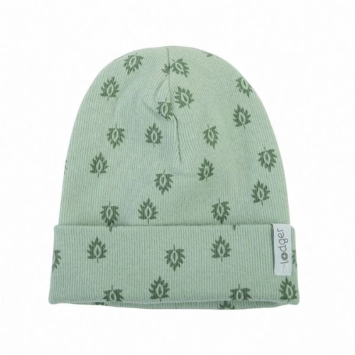 LODGER Beanie Print Rib Silt Green