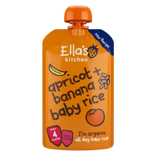 ELLA'S KITCHEN BIO Dětská rýže, banán a meruňka (120 g)