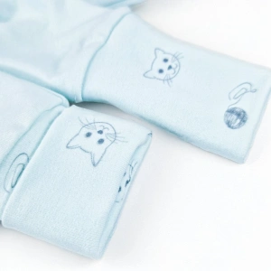 LITTLE ANGEL overal smyk DR TISK Outlast® koťátka světle zelená (1)