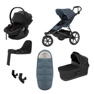THULE Urban Glide 3 Dark Slate magnetická spona + korba Black + autosedačka Maple Black + báze Alfi + fusak Elements M/L Dark Slate + adaptér MC