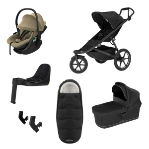 THULE Urban Glide 3 Black magnetická spona + korba Black + autosedačka Maple+ báze Alfi + fusak Elements M/L + adaptér MC (59)