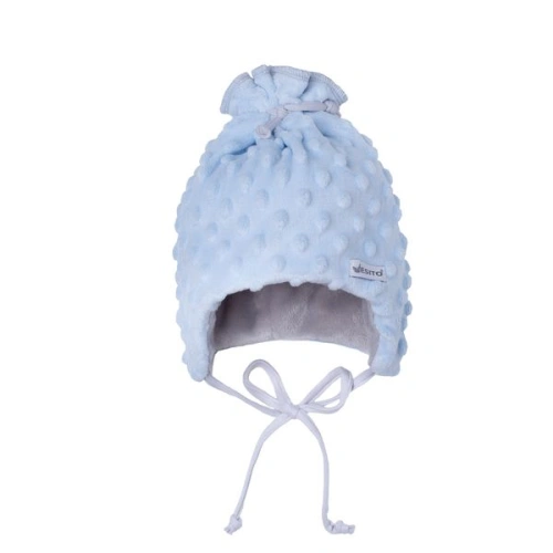 ESITO Dětská zimní čepice Minky Teddy - modrá / Vel. 34 - 44
