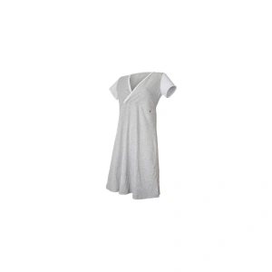 LITTLE ANGEL Noční košile tenká Outlast® pruh bílošedý melír vel. XL