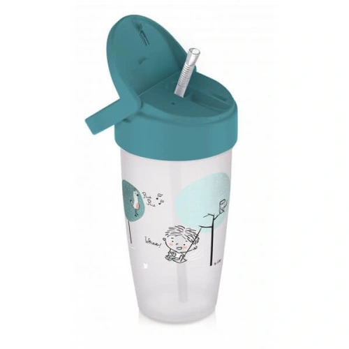 LOVI Hrníček se slámkou Lovely Active 350ml kluk