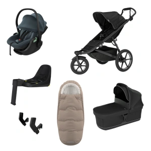 THULE Urban Glide 3 Black magnetická spona + korba Black + autosedačka Maple+ báze Alfi + fusak Elements M/L + adaptér MC (58)