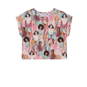 MAYORAL dívčí tričko KR dívky, růžová - 152 cm