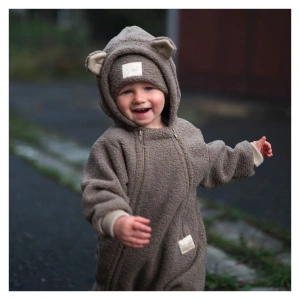ESITO zimní kombinéza rostoucí Teddy fleece double Brown hnědá (3)