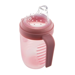 CANPOL BABIES hrníček nevylévací se silikonovým pítkem 220 ml 9m+ růžový (2)