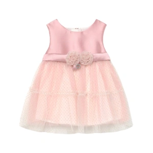 MAYORAL dívčí šaty s tylovou sukní, růžová - 92 cm