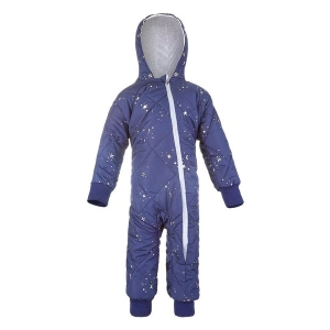 LITTLE ANGEL Overal šusťák prošev lem Outlast® - modrá/pruh bílošedý melír (1)