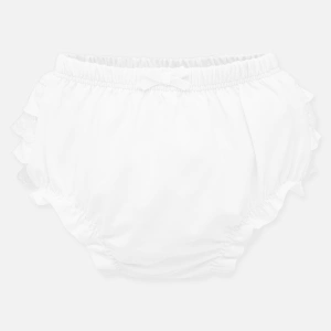 MAYORAL dívčí kalhotky s krajkou - bílé - 55 cm