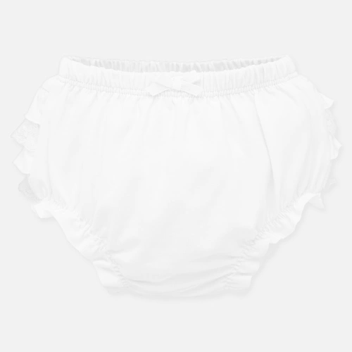 MAYORAL dívčí kalhotky s krajkou - bílé