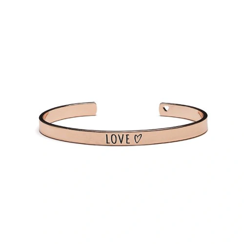 PROUD MAMA Náramek Bangle LOVE růžový 513