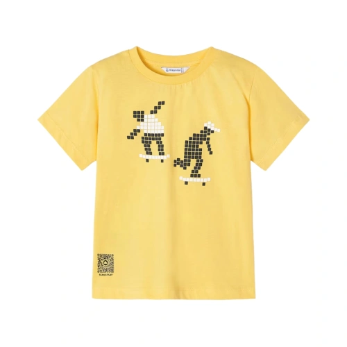 MAYORAL chlapecké tričko QR kód KR žlutá