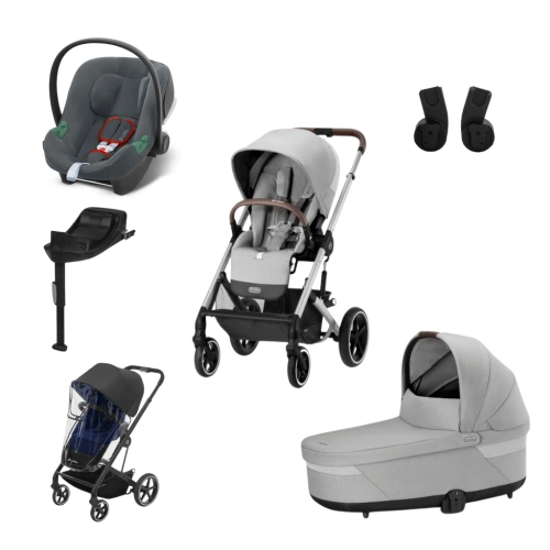 CYBEX akční set Balios S Lux + korba + autosedačka Aton B2+ báze + pláštěnka + adaptéry