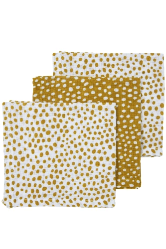 MEYCO Žínky 3-balení puntík honey gold 30x30 cm