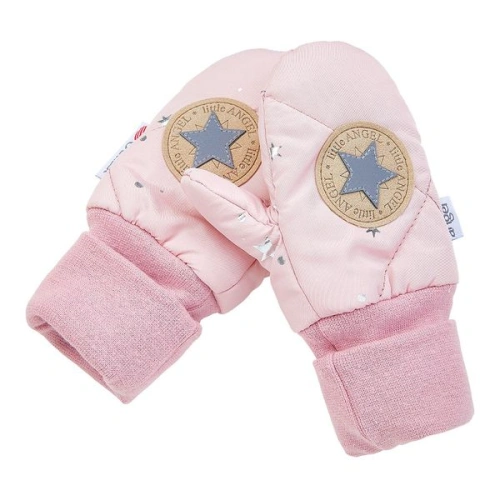 LITTLE ANGEL Rukavice s palcem šusťák prošev Outlast® - růžová/růžová baby