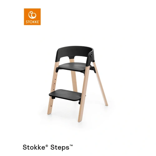 STOKKE židlička Steps black/nature