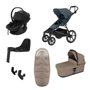 THULE Urban Glide 4-wheel Dark Slate magnetická spona + korba Tinted Taupe + autosedačka Maple Black + báze Alfi + fusak Elements M/L Tinted Taupe + adaptér MC
