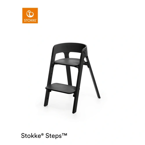 STOKKE Židlička Steps Black/Black
