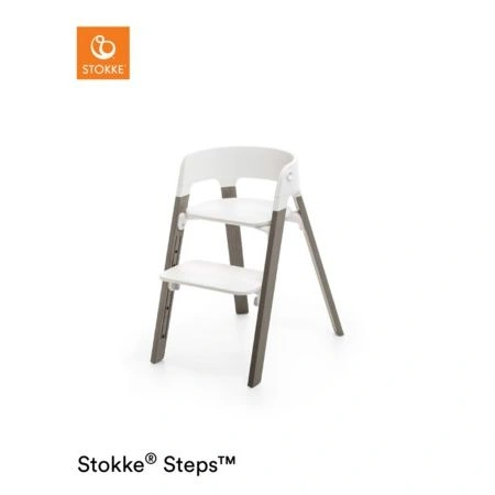 STOKKE židlička Steps White/Hazy Grey