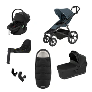 THULE Urban Glide 4-wheel Dark Slate magnetická spona + korba Black + autosedačka Maple + báze Alfi + fusak Elements M/L + adaptér MC
