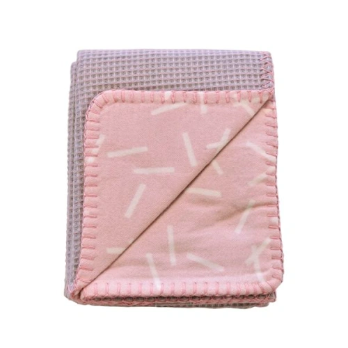 LODGER Deka Dreamer Flannel/Honeycomb Blush 75x100cm