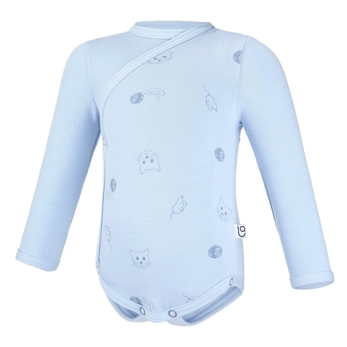 LITTLE ANGEL body smyk zavinovací DR Outlast® kočička světle modrá vel. 56 cm