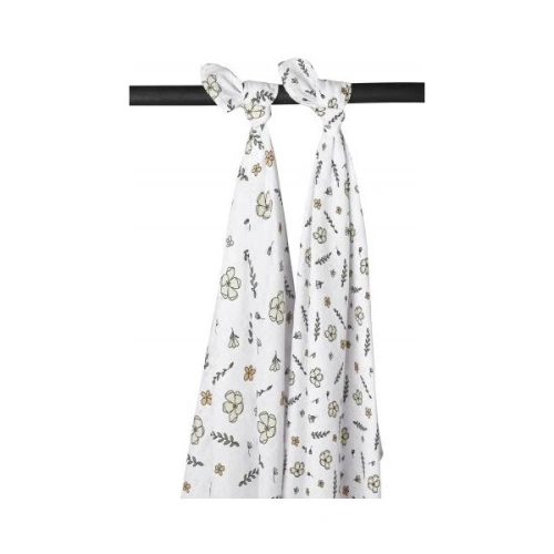 MEYCO Pleny 2-balení Floral GOTS 120 x 120 cm