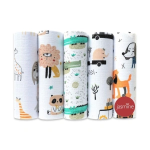 JASMINE bavlněné pleny box 5ks Unisex 3 70x80 cm JASMINE bavlněné pleny box 5ks Unisex 3 70x80 cm