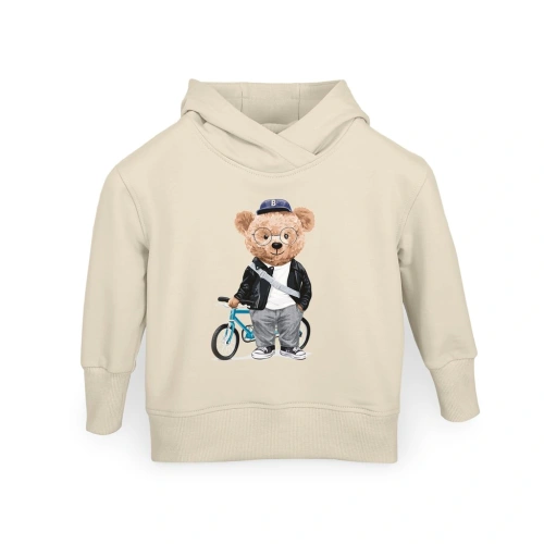 CEBA BABY dětská mikina s kapucí Fluffy Puffy Bart 6-12 m béžová