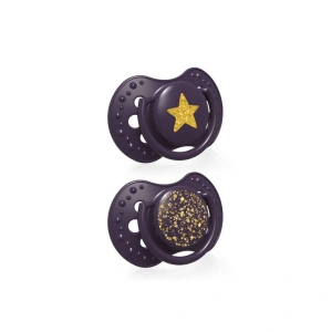 LOVI Dudlík silikonový dynamický Stardust 6-18m 2ks Violet