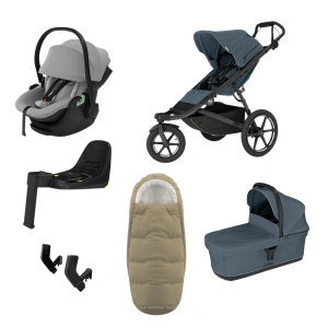 THULE Urban Glide 3 Dark Slate magnetická spona + korba Dark Slate + autosedačka Maple + báze Alfi + fusak Elements M/L + adaptér MC (56)