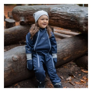 ESITO rostoucí zimní softshellová kombinéza Lamb Navy Blue modrá (2)