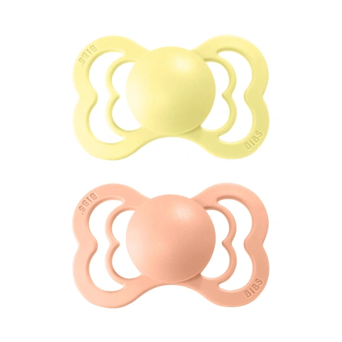 BIBS Supreme dudlík z přírodního kaučuku 2 ks Peach Sunset / Sunshine - velikost 1 (0-6m.)