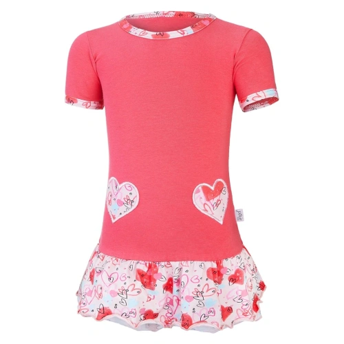 LITTLE ANGEL tunika tenká Outlast® jahodová/srdíčka