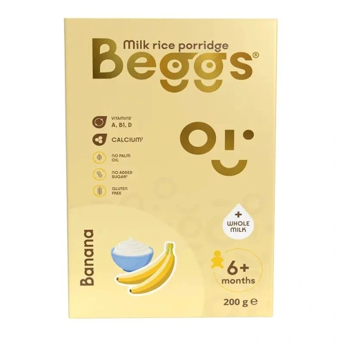 BEGGS mléčná rýžová kaše banánová (200g)