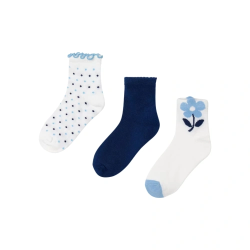 MAYORAL dívčí ponožky set 3 páry modrá