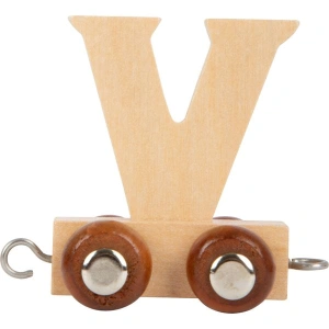 SMALL FOOT Dřevěný vláček vláčkodráhy abeceda písmeno V