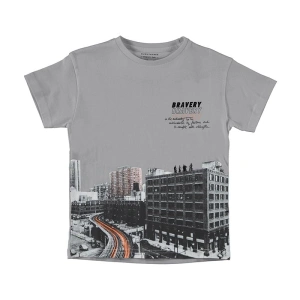 MAYORAL chlapecké tričko KR Bravery šedá - 140 cm