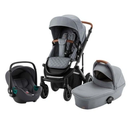 BRITAX RÖMER Set kočárek Smile III + hluboká korba + autosedačka Baby Safe 3 i-Size - Nordic Grey