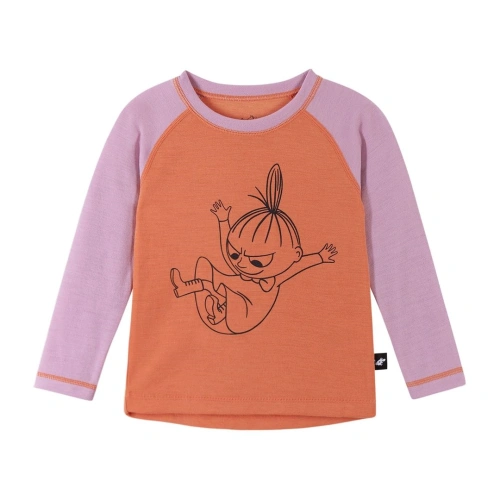 REIMA dětské triko s dlouhým rukávem Moomin Tindra Cantaloupe orange