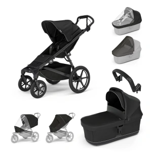 THULE Urban Glide 4-wheel Black + korba + pláštěnka + moskytiéra + madlo + pláštěnka a moskytiéra na korbu THULE Urban Glide 4-wheel Black + korba + pláštěnka + moskytiéra + madlo + pláštěnka a moskytiéra na korbu