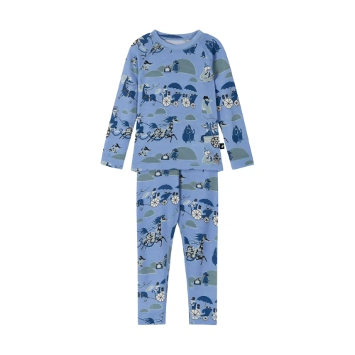 REIMA dětský set funkčního prádla Moomin Trivsam airy blue