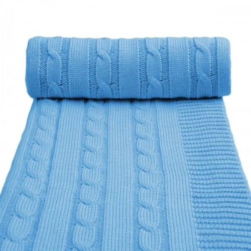 T-TOMI Dětská pletená deka spring modrá
