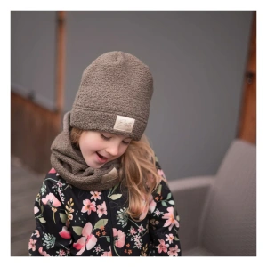 ESITO zimní čepice Teddy fleece double Brown hnědá (1)